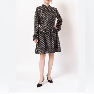 Stine Goya Christine Star Print Peplum Dress